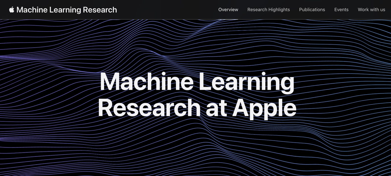 Apple Machine Learning Research website